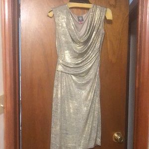 Beautiful gold Vince Camuto cocktail dress, size 2!